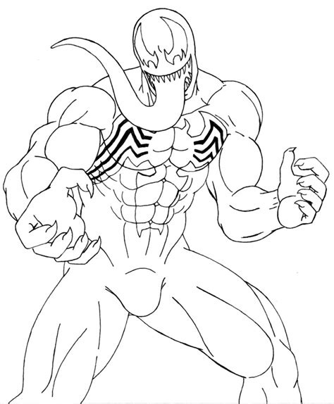 Venom Printable Colouring Pages